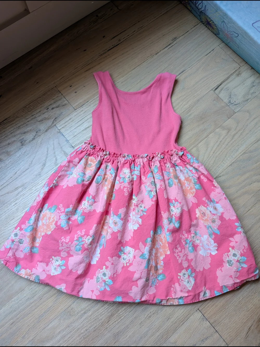 The Children's Place Hot Pink Floral Tank Dress Size 3T